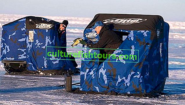 Zimní rybářské stany